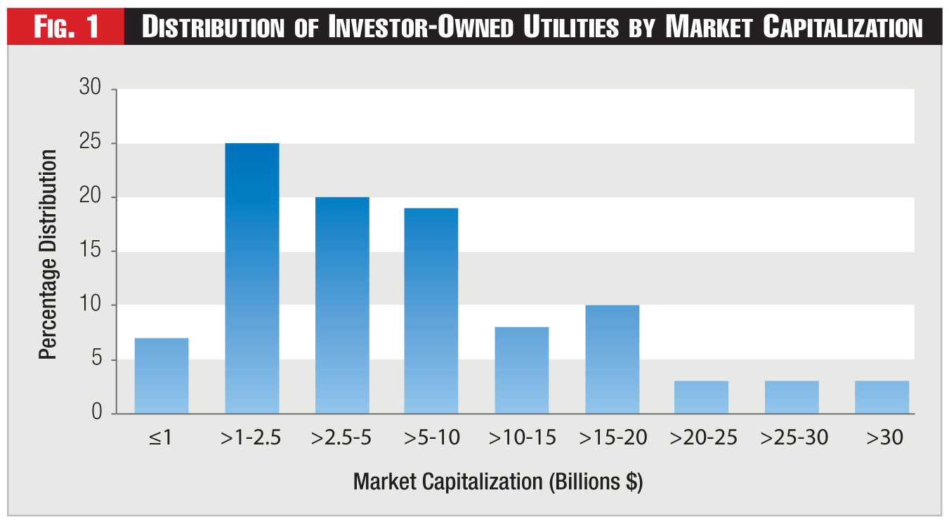 Figure 1 - Distribution of Investor-Owned Utilities by Market Capitalization Figure 1 - Distribution of Investor-Owned Utilities by Market Capitalization