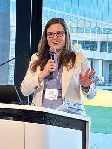 Burns & McDonnell Technical Manager Sarah Simpson moderated a panel of diverse subcontractor leaders. Burns & McDonnell Technical Manager Sarah Simpson moderated a panel of diverse subcontractor leaders.